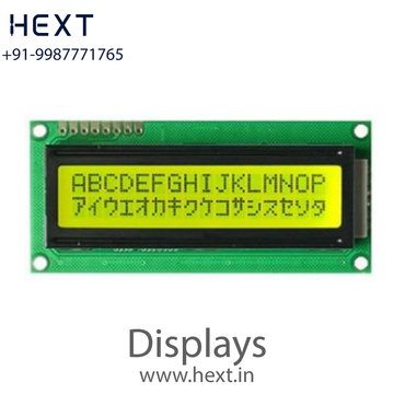 JHD1214-162 Y/YG 16×2 LCD Yellow Green AIP31068 | JHD DISPLAYS