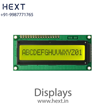 JHD651-161 Y/YG 16×1 COB LCD Display Module Yellow Green | JHD DISPLAYS