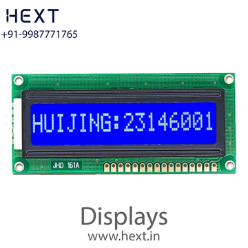 JHD651-161 B/W 16×1 COB LCD Display Module Blue White Negative | JHD DISPLAYS