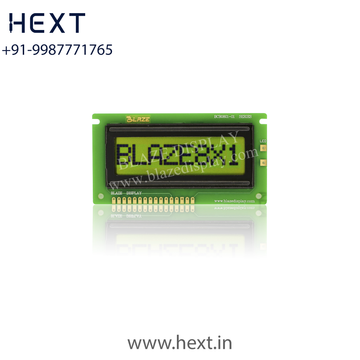 BCB0802-02B – 8×2 STN Blue Negative Character LCD Display | COB | 6:00 Viewing | Blaze Display Technology