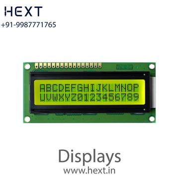 JHD659-162 Y/YG 16×2 LCD Display Module Yellow Green Compact | JHD DISPLAYS