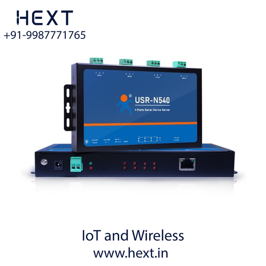 USR-N540-H7-4 Serial to Ethernet Converter | 4-Port Industrial Serial Device Server | USR IoT