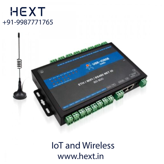 USR-IO808-EWR V2 Network IO Controller | 8-Channel Industrial Remote IO Module | USR IoT